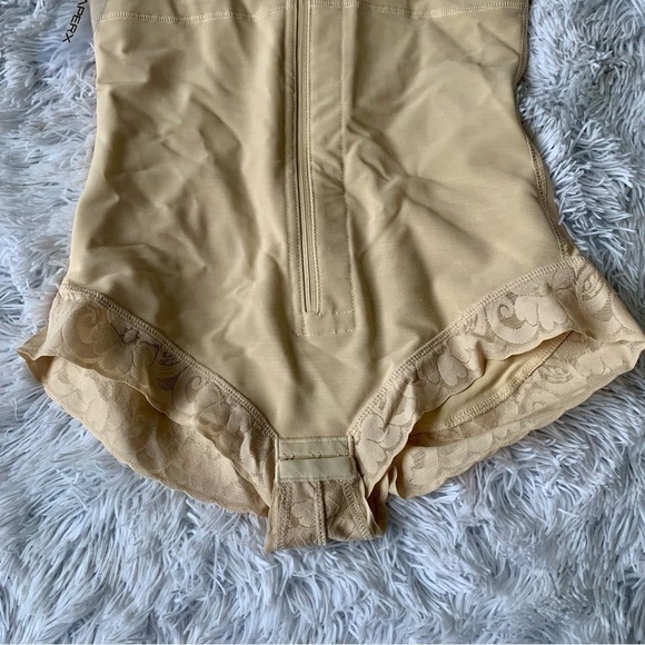 SHAPERX NWT Tummy Control Girdle Compression Bodysuit Lace Shorts - Picture 13 of 16